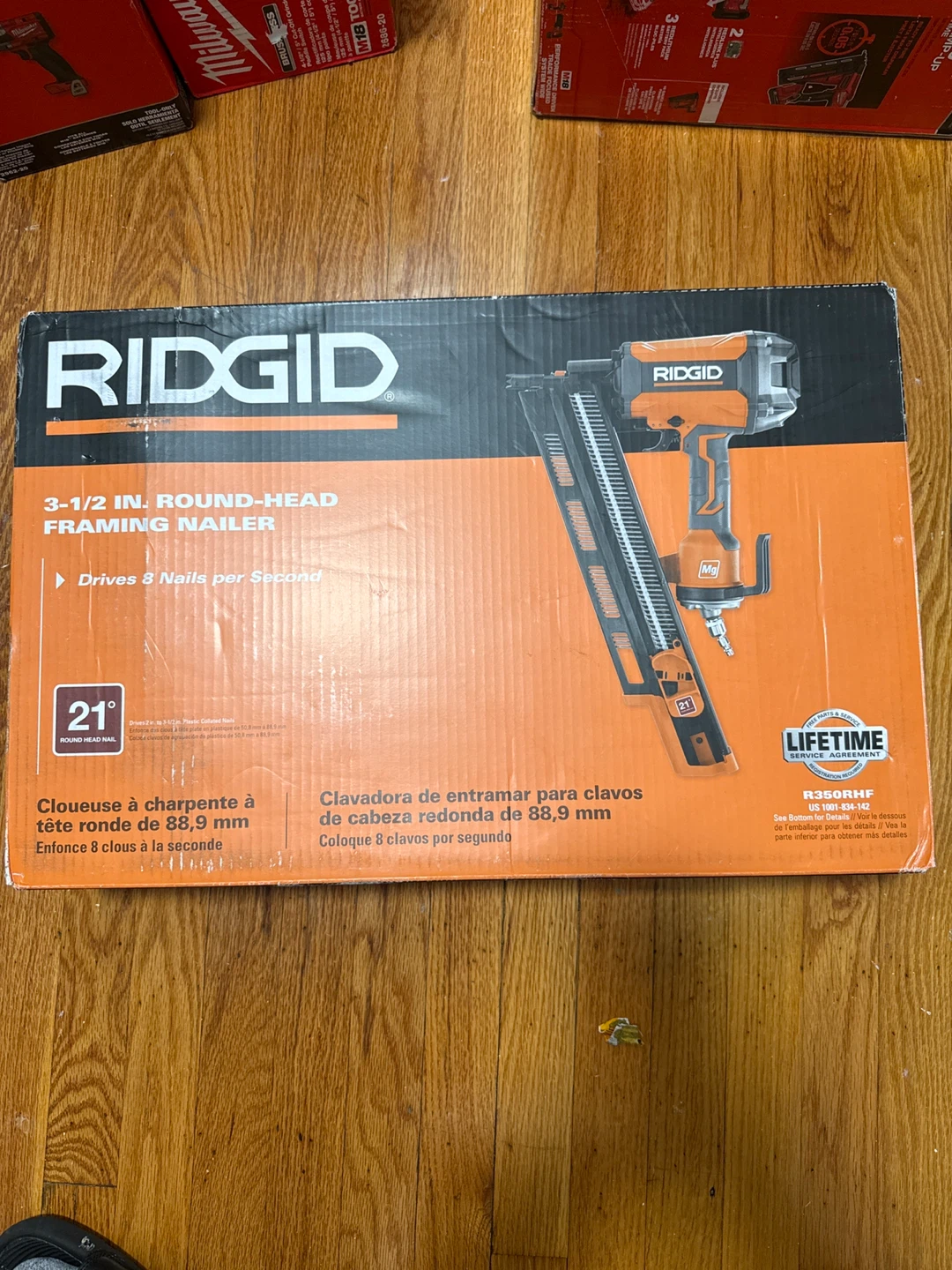 RIDGID 3-1/2 In. Round-Head Framing Nailer