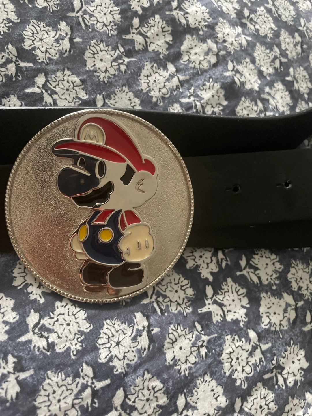 Men's Genuine Leather Belt with Mario Buckle - photo 2