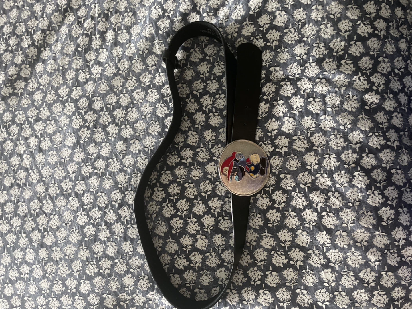 Men's Genuine Leather Belt with Mario Buckle - photo 4