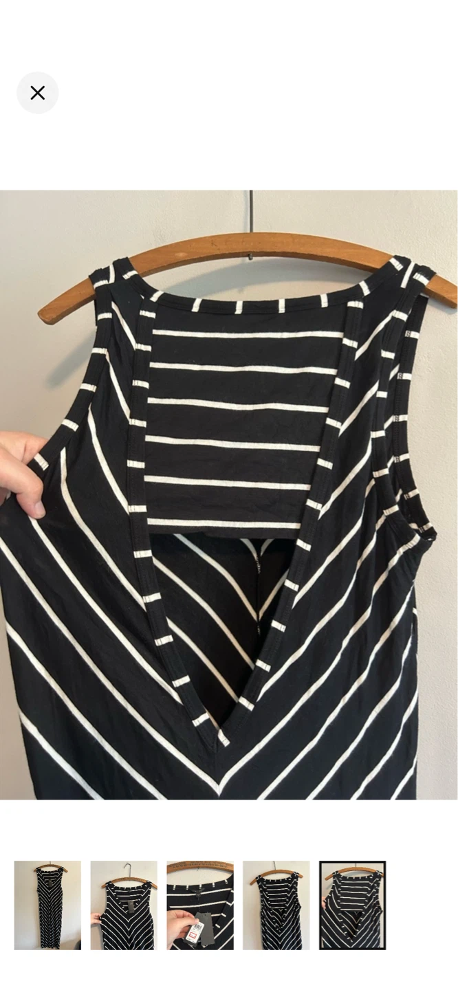 Guess Black & White Striped Maxi Dress - photo 5