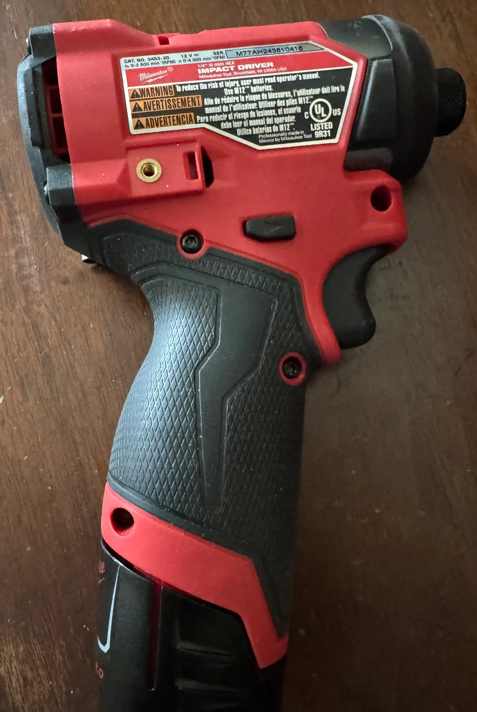 Milwaukee M12 FUEL Impact Driver with 2.0Ah Battery - photo 4