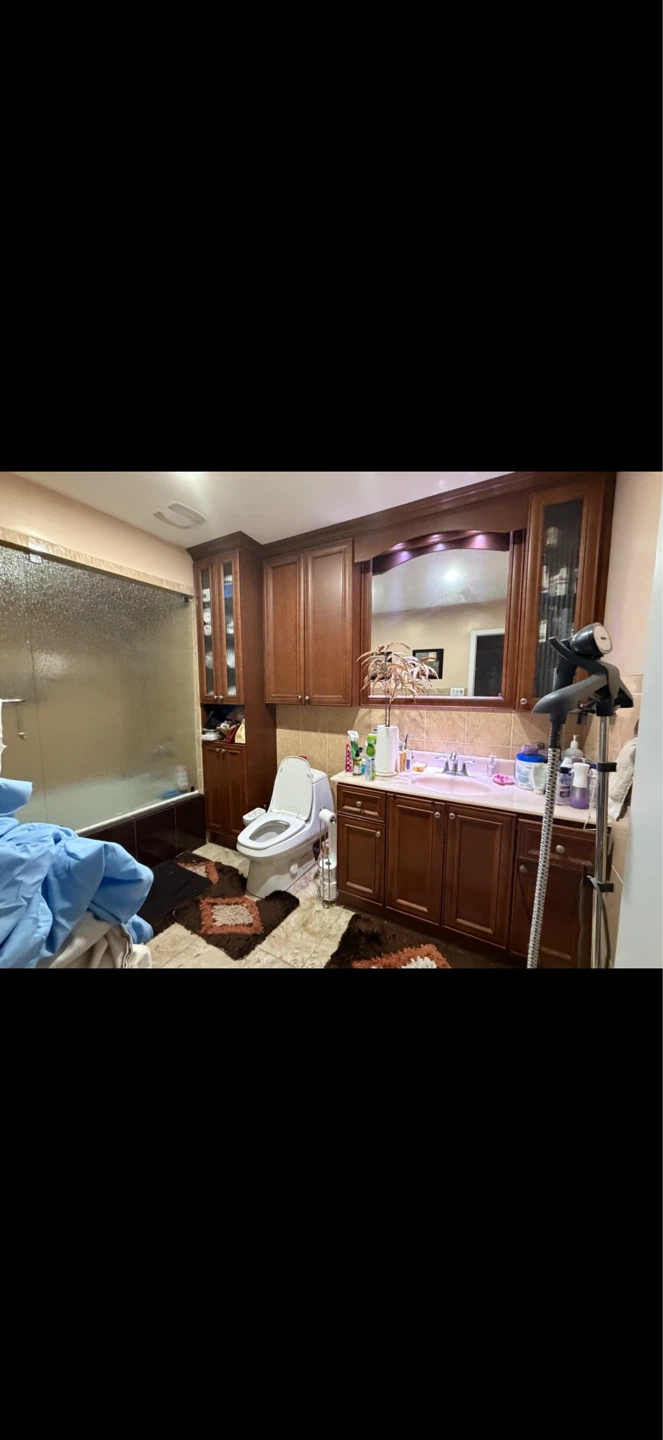 Wooden Bathroom Vanity with Sink and Mirror - photo 3