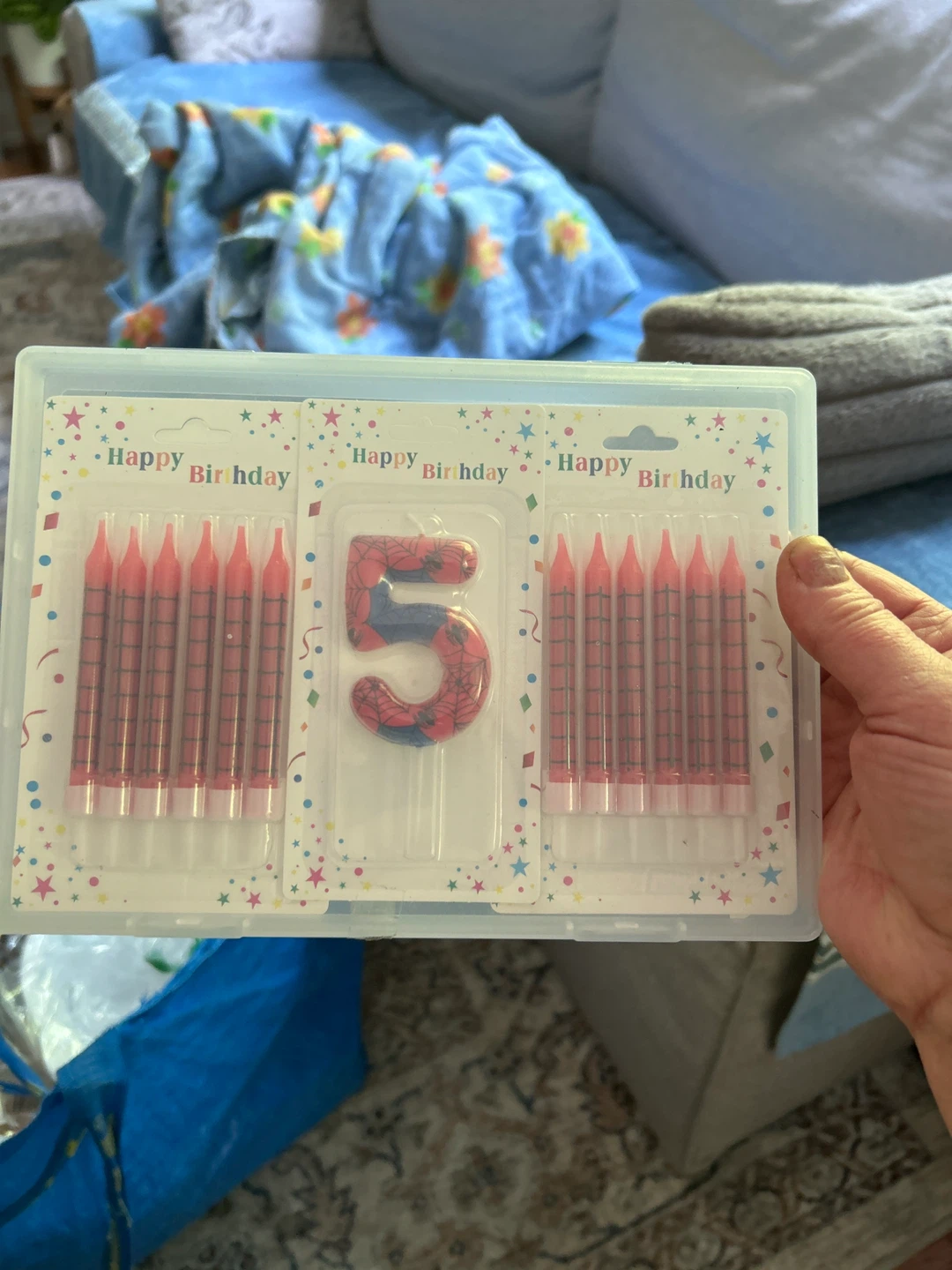 Spiderman Number 5 Birthday Candles