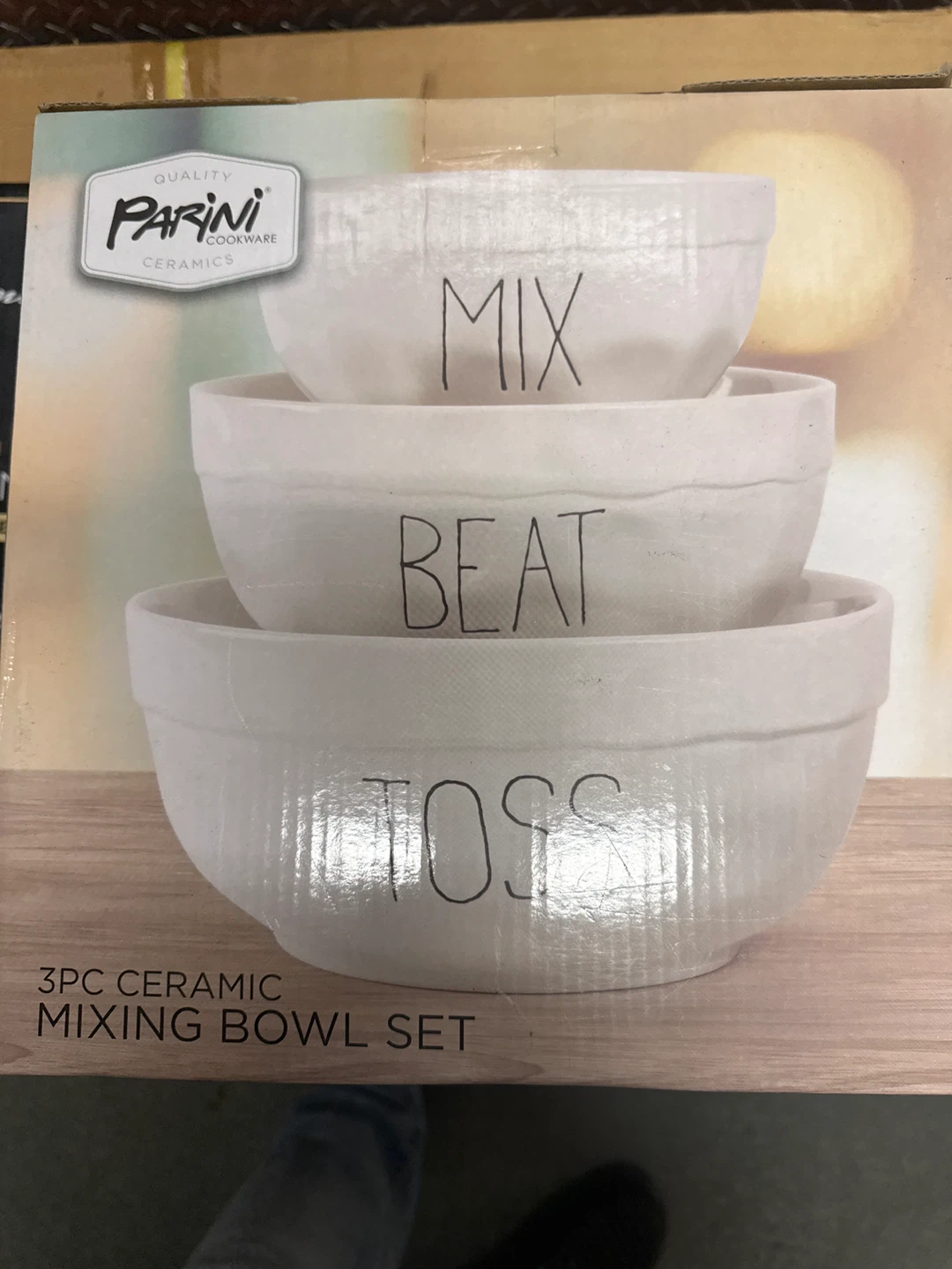 Parini 3pc Ceramic Mixing Bowl Set
