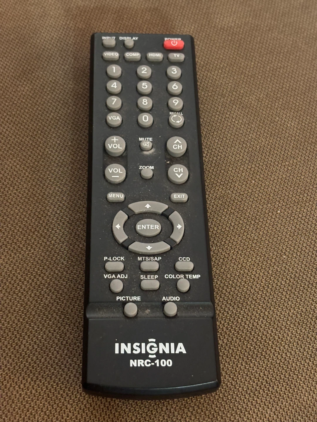Insignia NRC-100 Remote Control