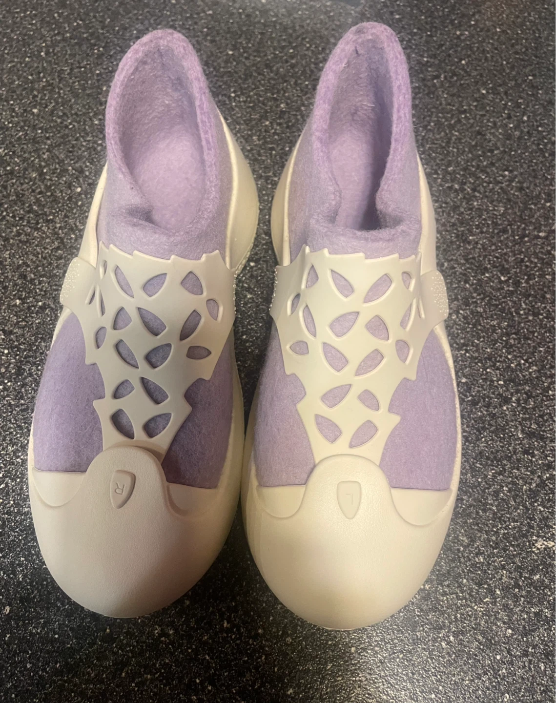 Beiger Lavender Slip-On Shoes Size 7.5