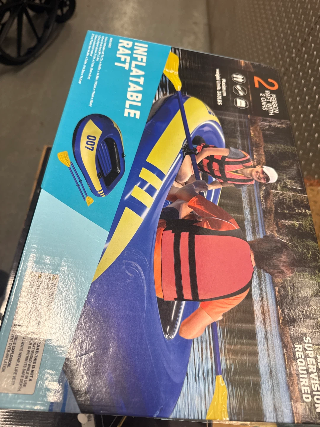 Inflatable Raft - 2 Person with 2 Oars