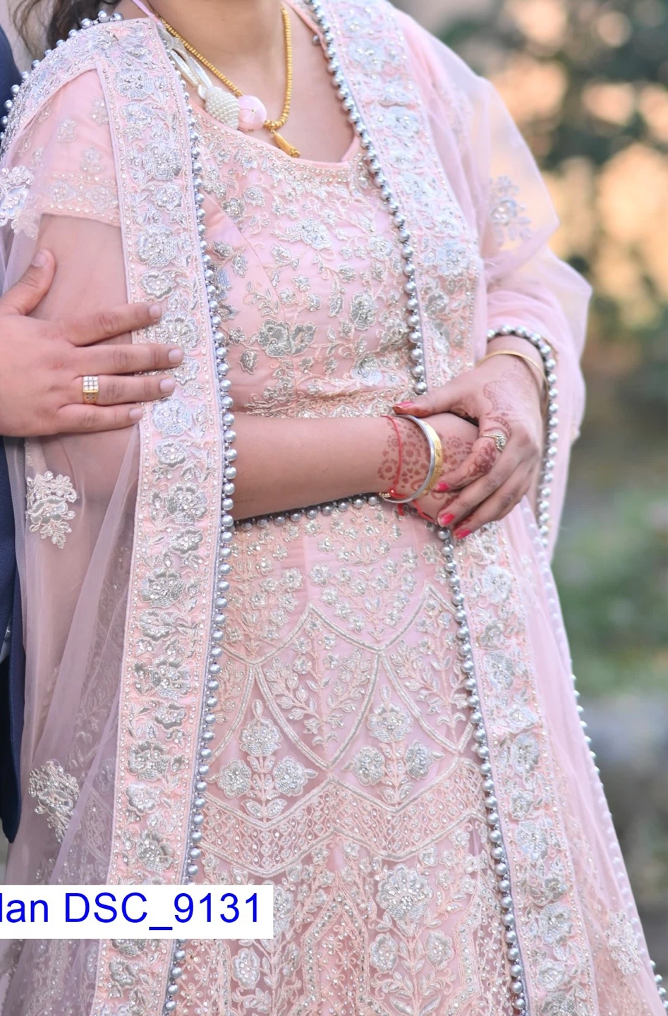 Pink Embroidered Lehanga with Cane - photo 2