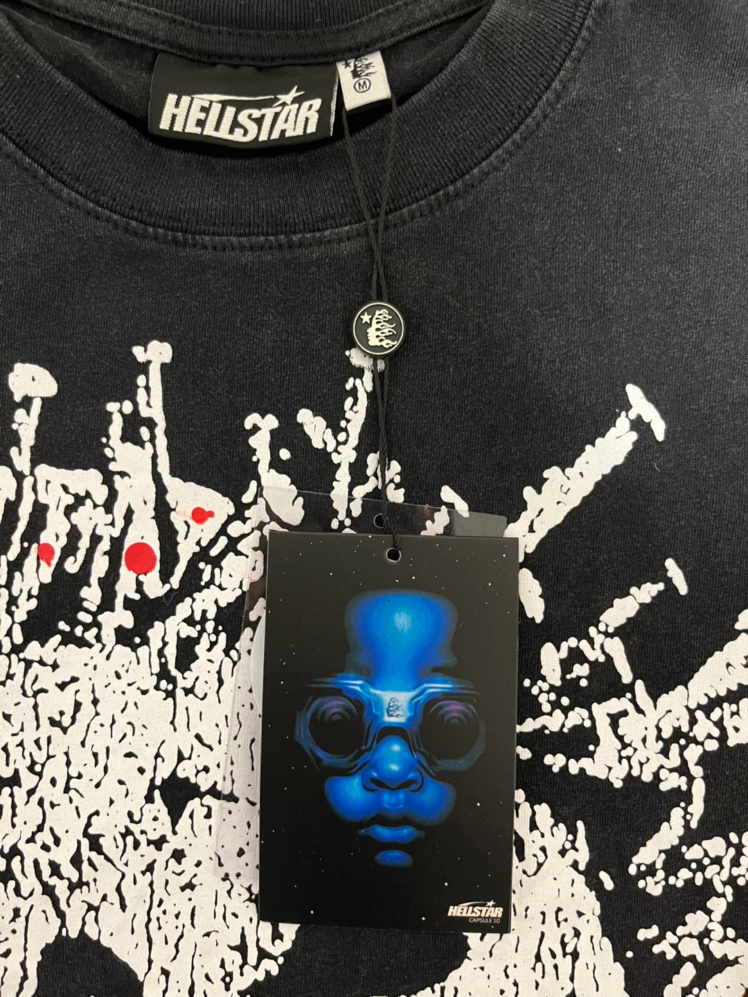 Hellstar Black Skull T-Shirt Size M - photo 4