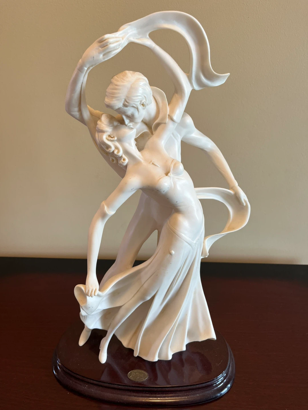 White Dancing Couple Figurine