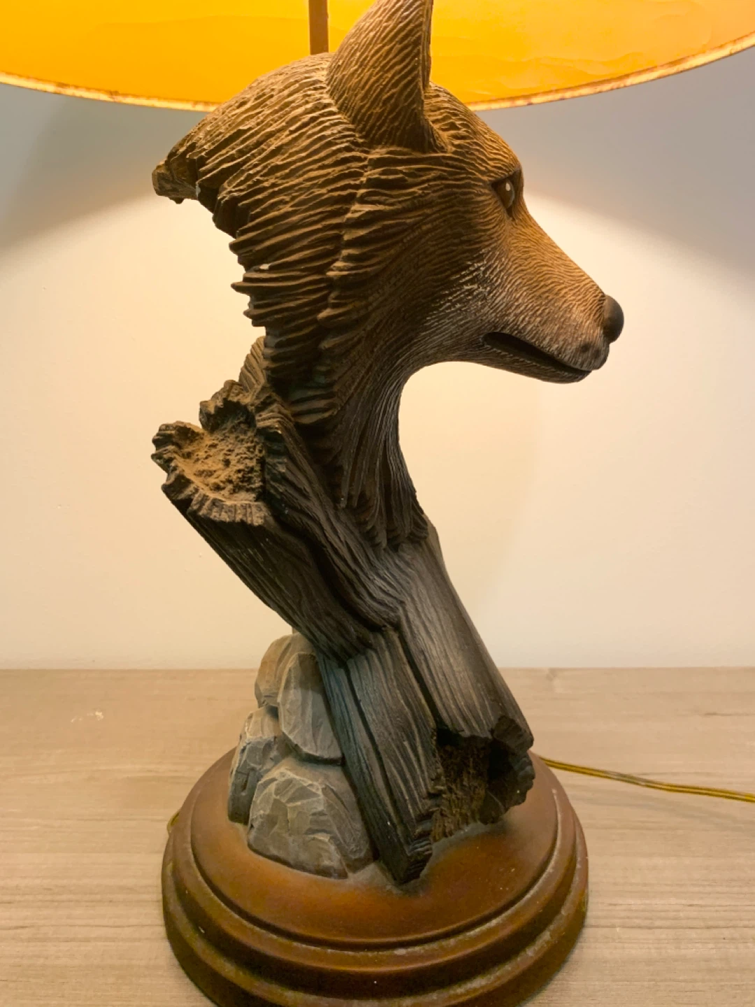 Rare Large Wolf Table Lamp - photo 4