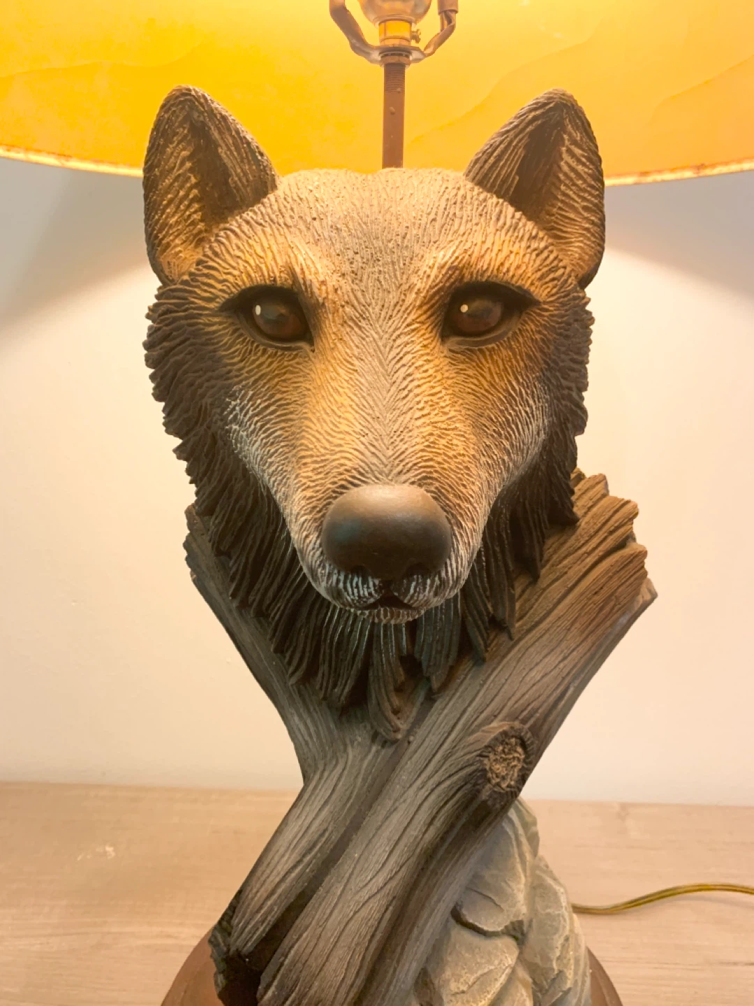 Rare Large Wolf Table Lamp - photo 2