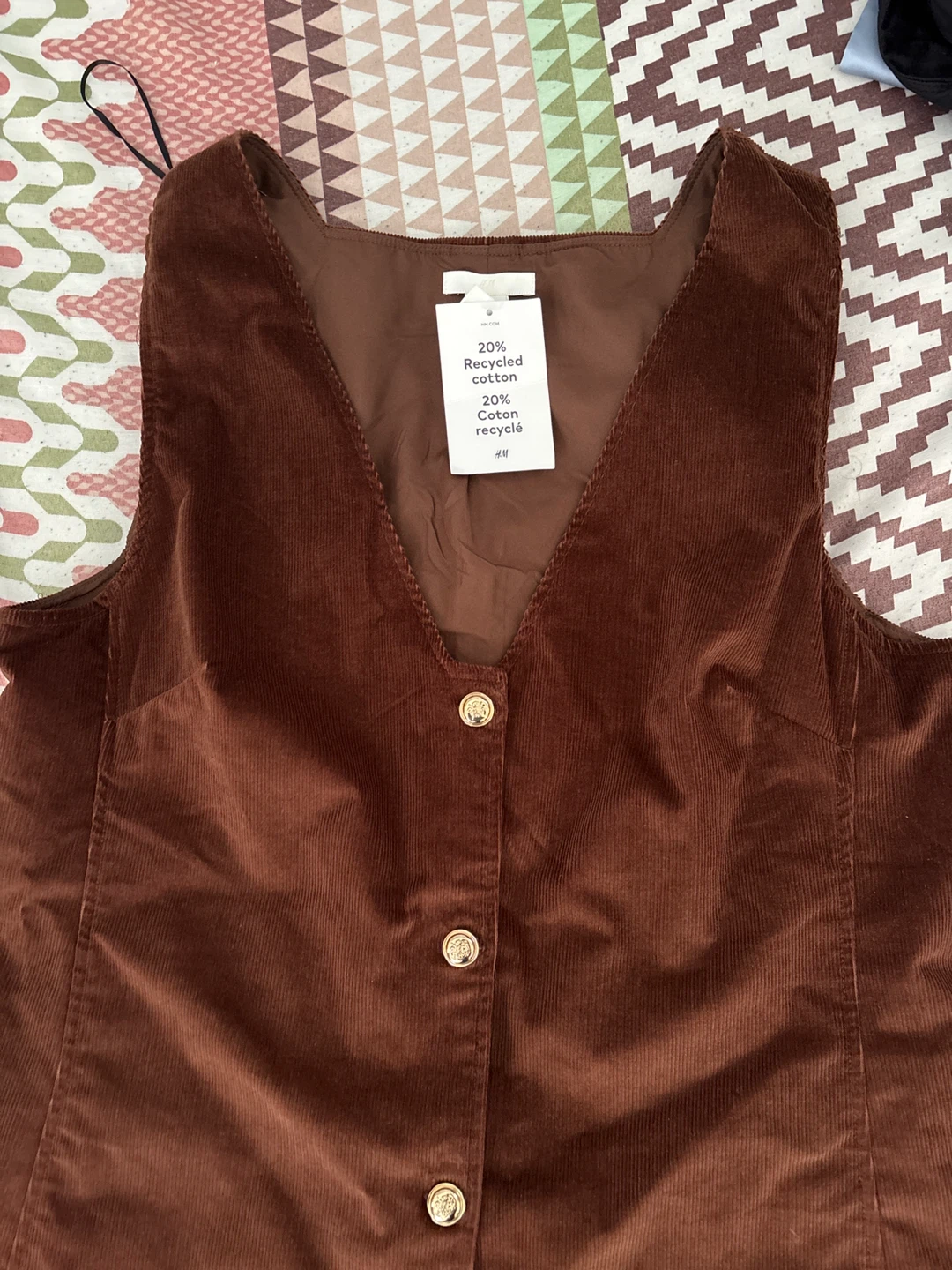 H&M Brown Corduroy Vest - photo 2