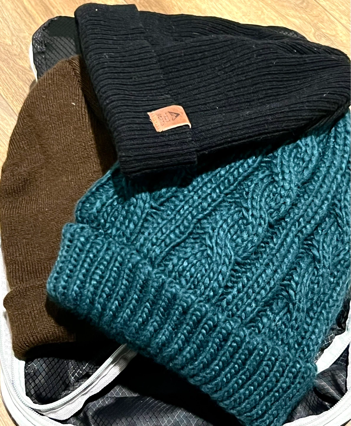 Hat Bundle: 3 Beanies - Black, Brown, and Green (Unisex) - photo 3
