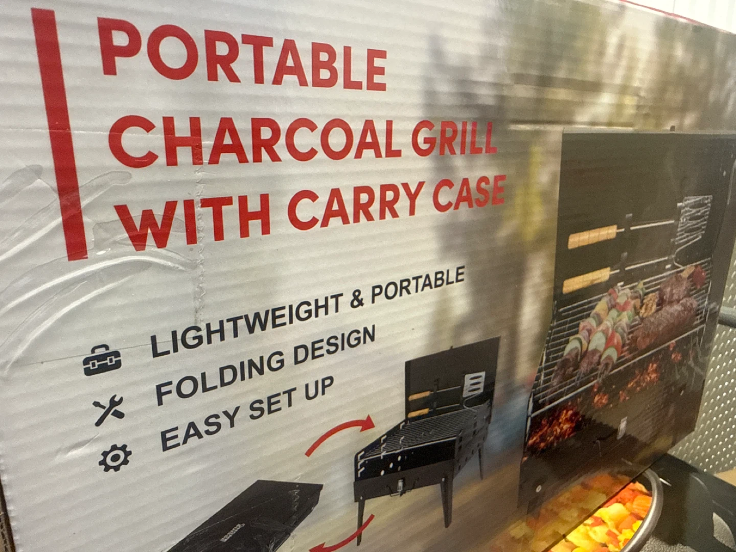 Home Suisse Portable Charcoal Grill with Carry Case - photo 2
