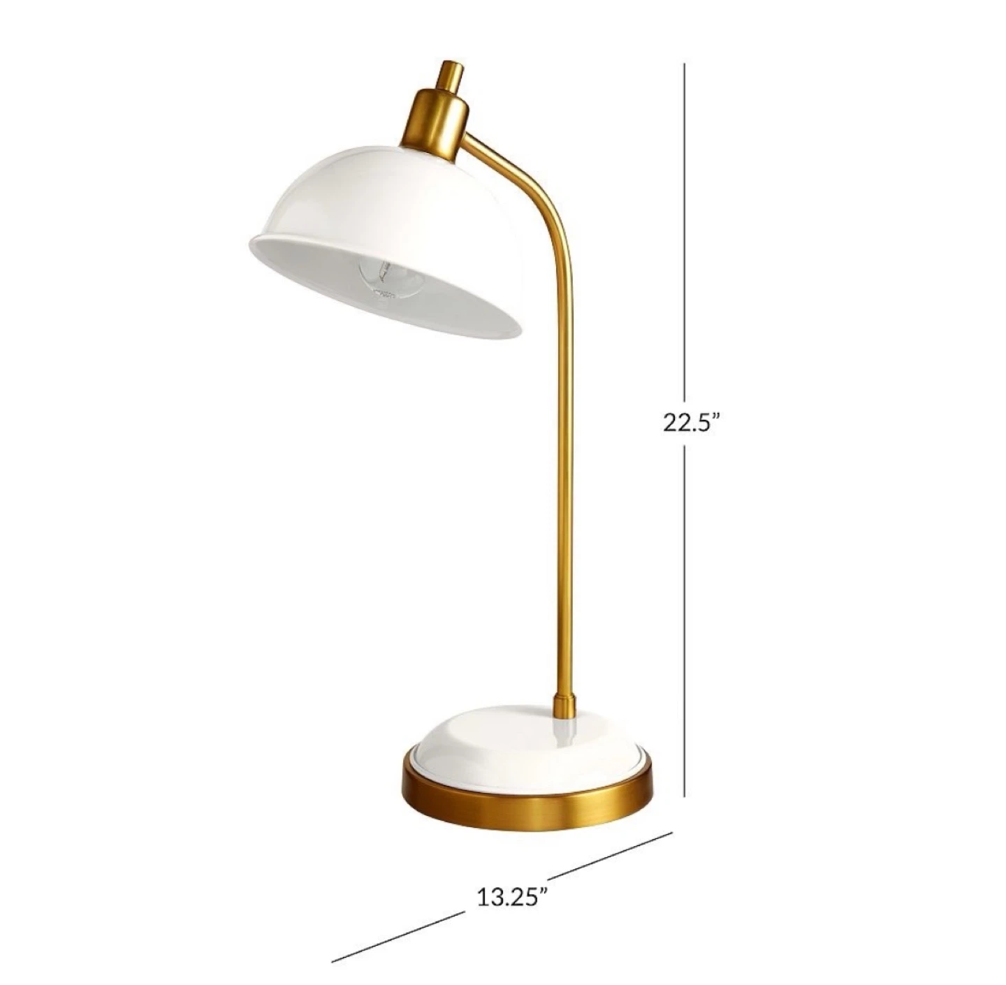 Kennedy Task Lamp with USB - Brass - photo 5