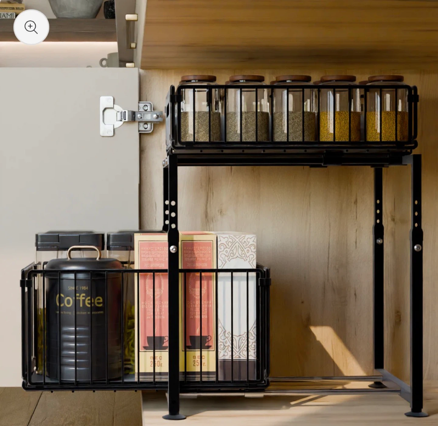 Kokoma 2-Tier Pull-Out Storage Rack - BN - photo 2