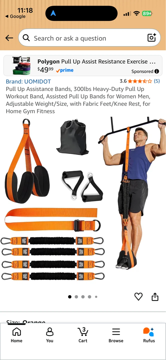 UOMIDOT Pull Up Assist Resistance Exercise Bands - photo 2