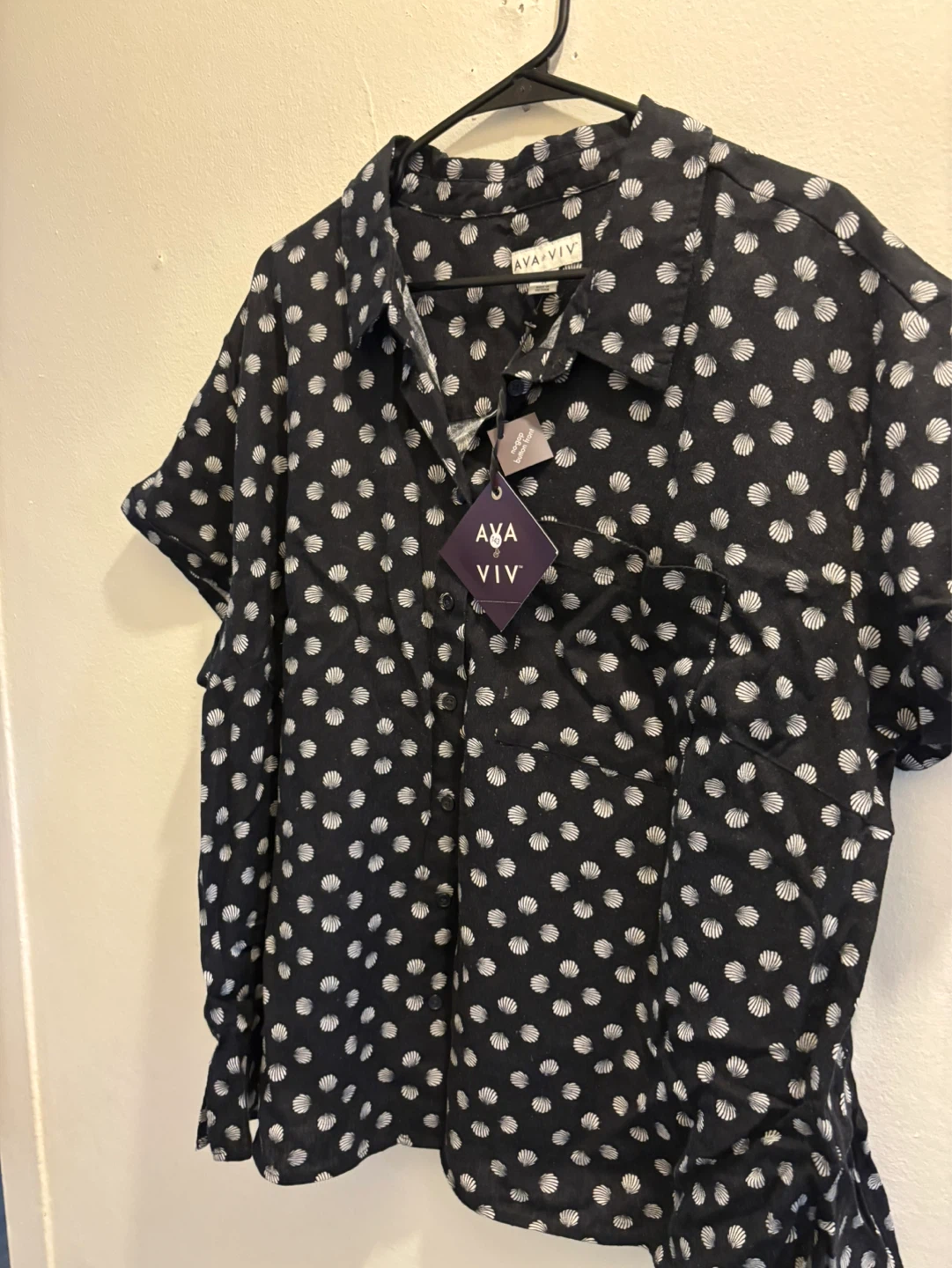 NEW-Target 2x AVA & VIV Black Shell Button Up Shirt - photo 2