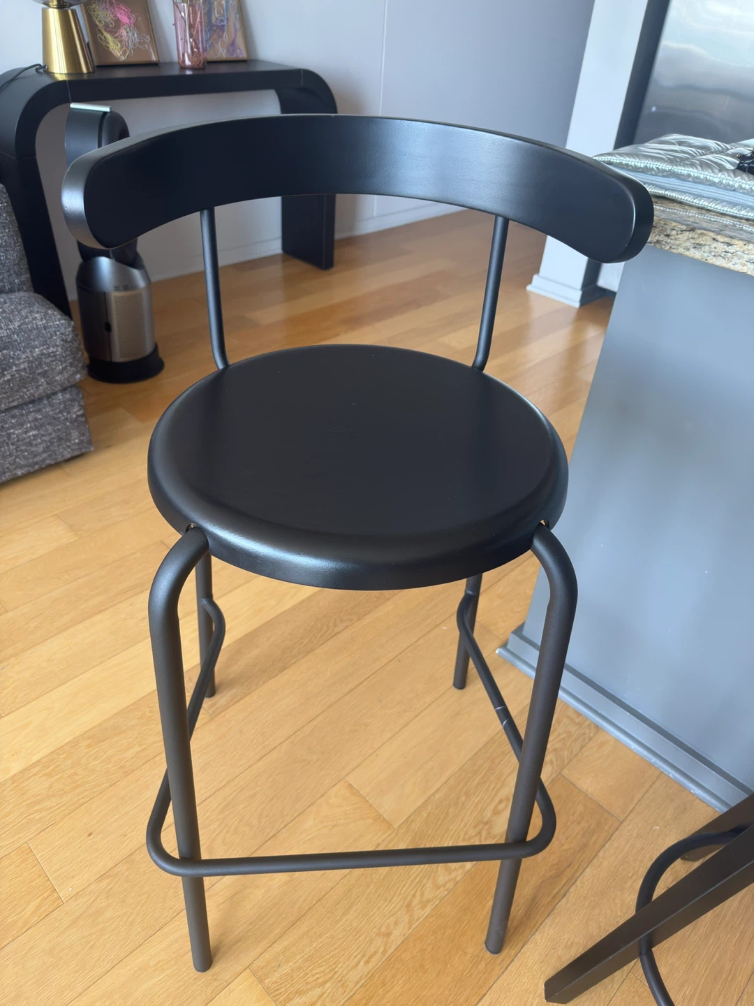 Set of 4 Black Bar Stools - photo 3
