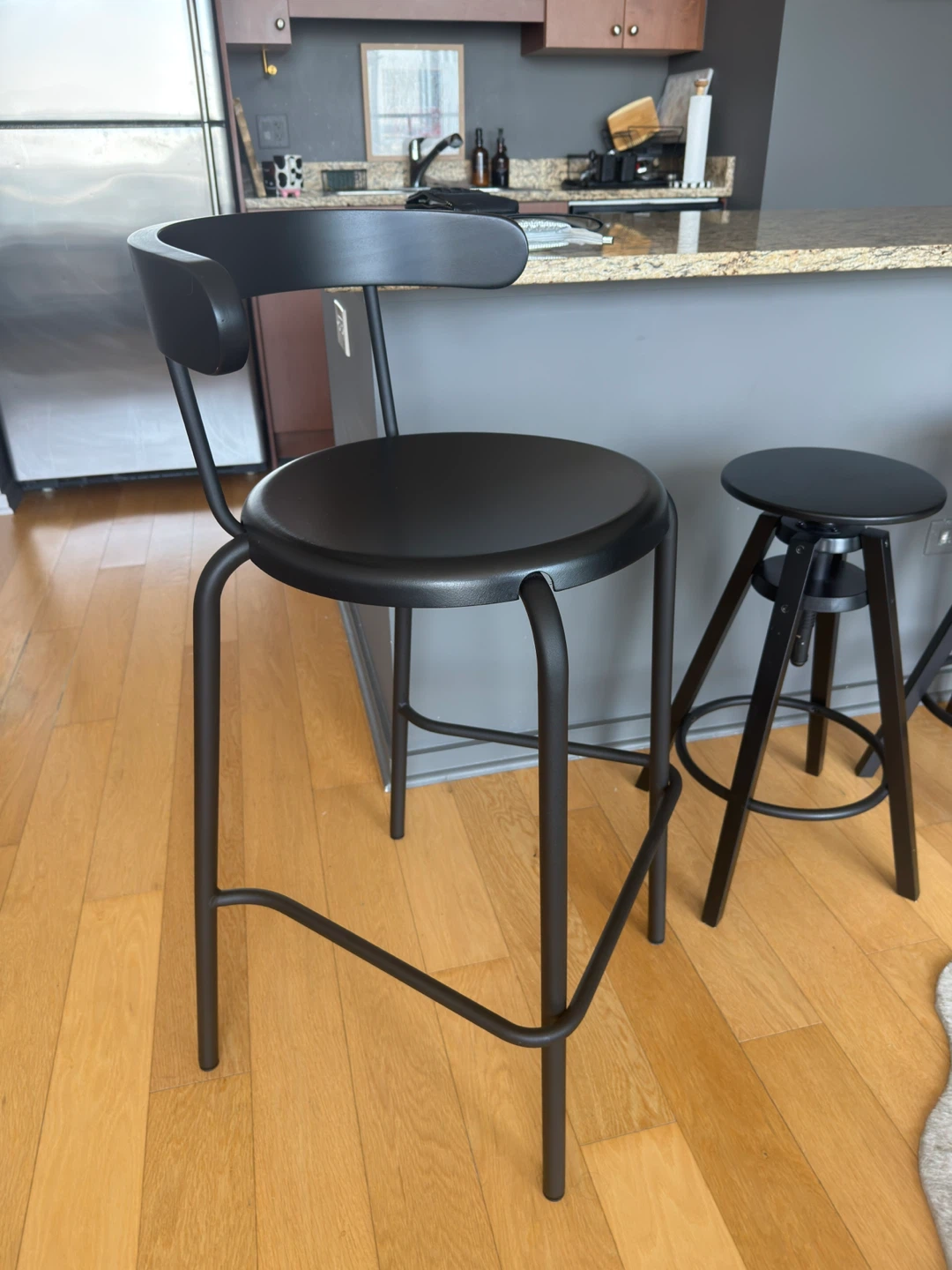 Set of 4 Black Bar Stools - photo 5