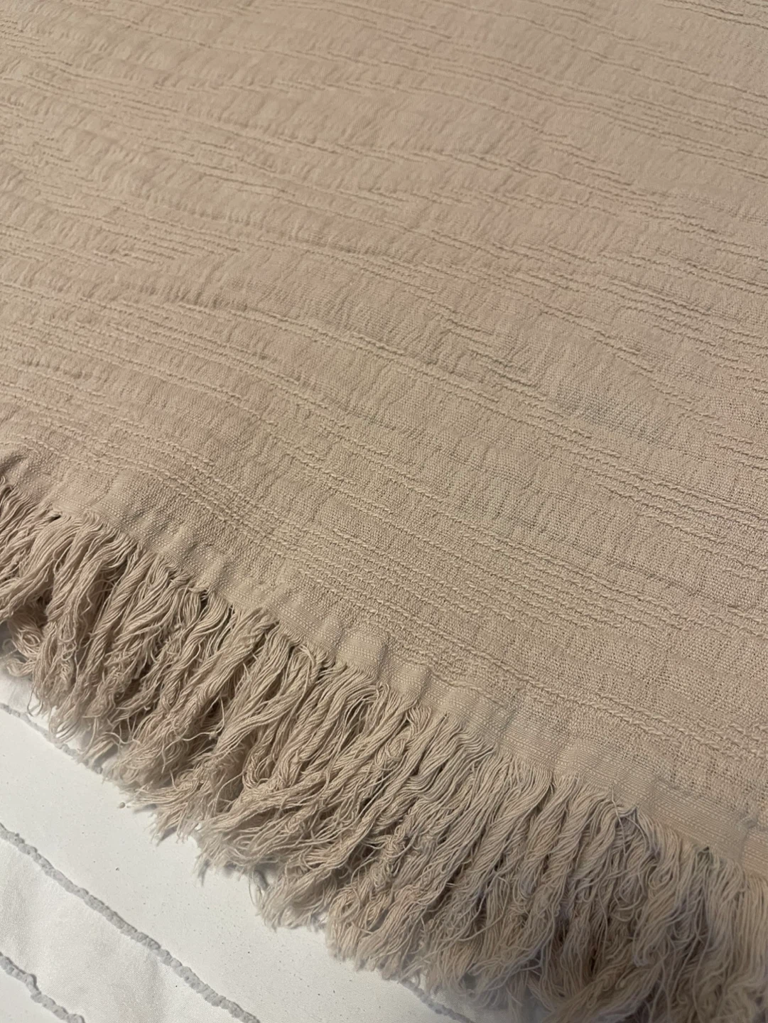 Pair of Beige Cushions & Throw Blanket - photo 5