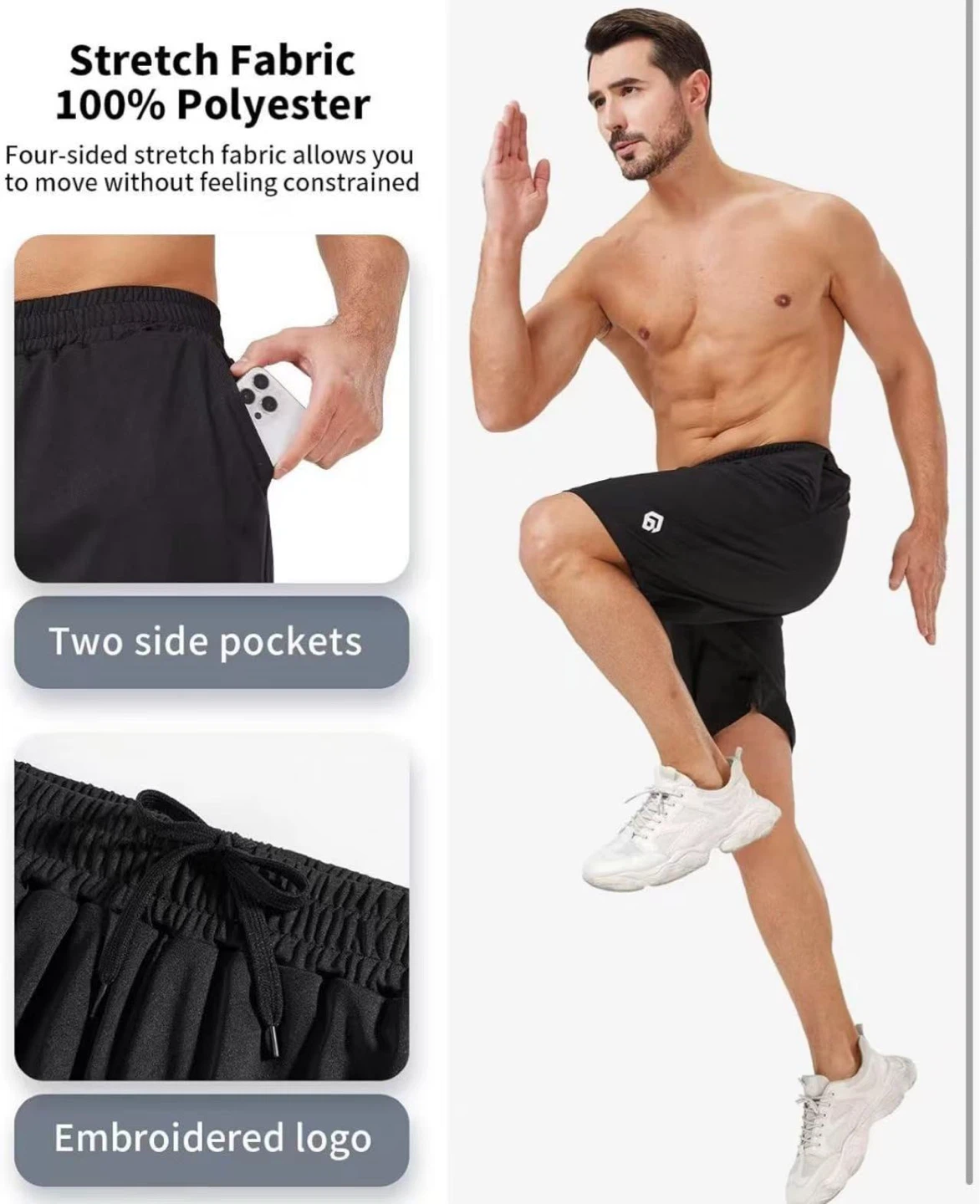 5 pcs Men's Athletic Shorts - photo 3