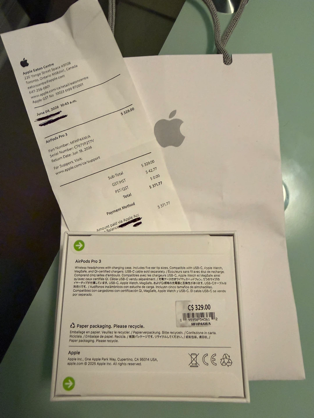 Airpods Pro 3 (Sealed and with Apple Store Receipt) - photo 3