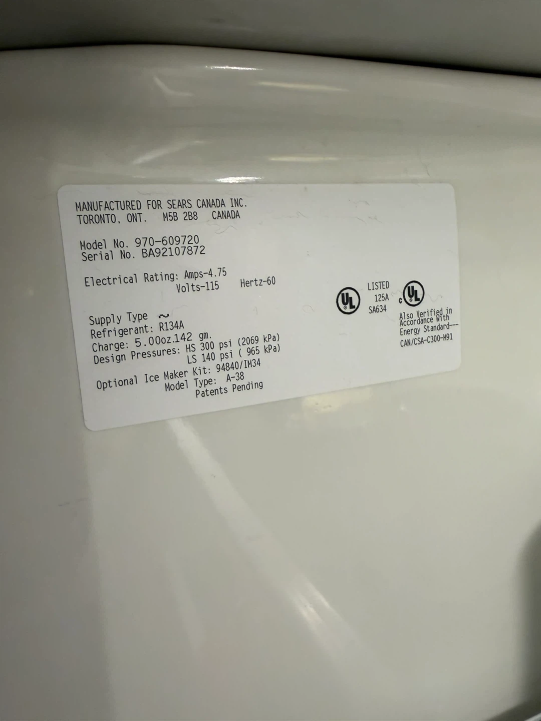 Kenmore Refrigerator - photo 4