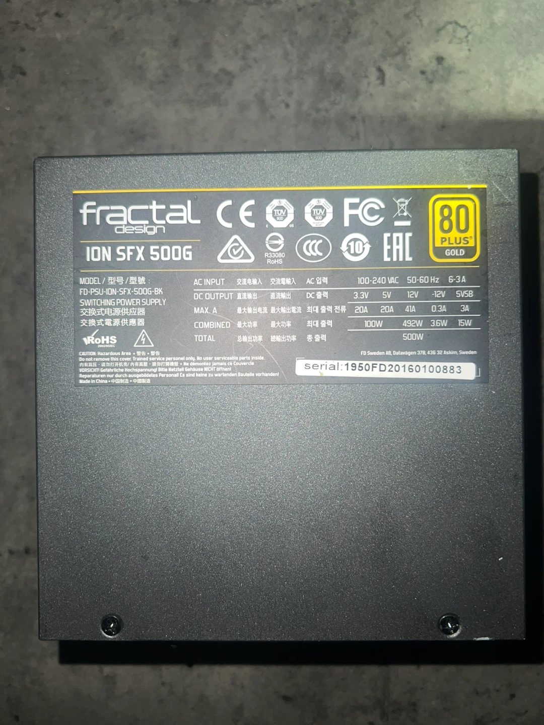 Fractal Design ION SFX 500G 500W Power Supply - photo 2