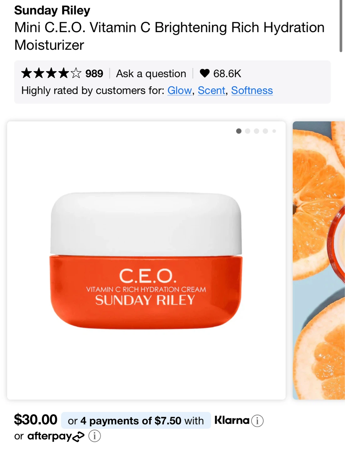 Sunday Riley C.E.O. Vitamin C Hydration Cream
