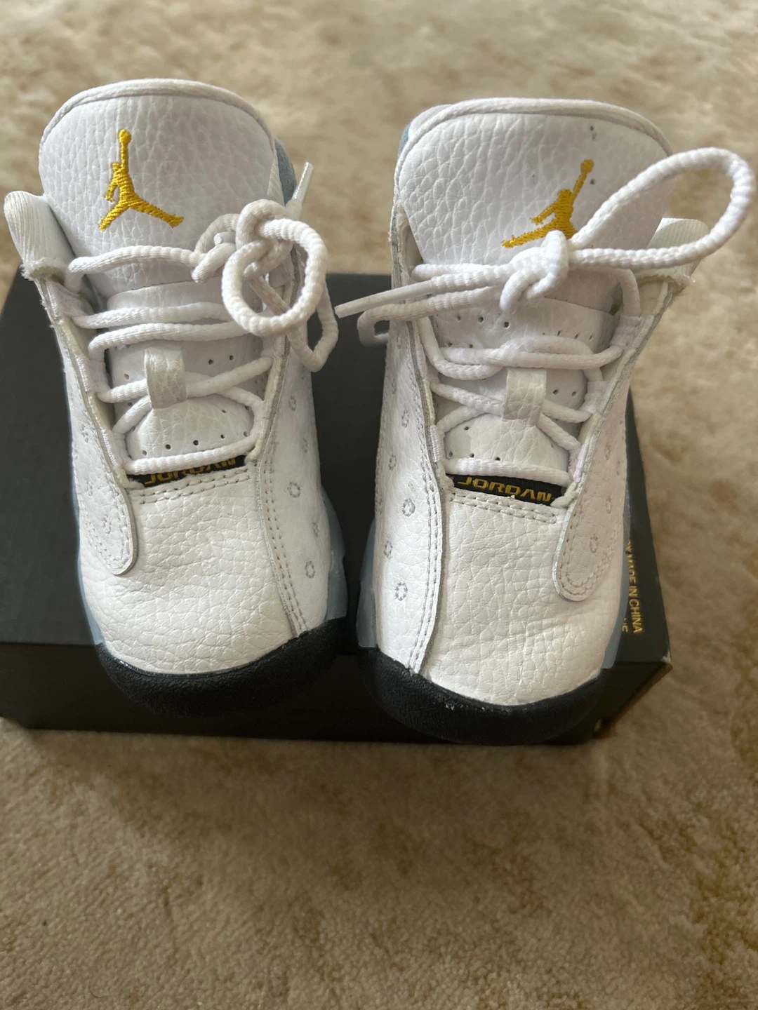 Air Jordan 13 TD Toddler Shoes White/blue Size 6C