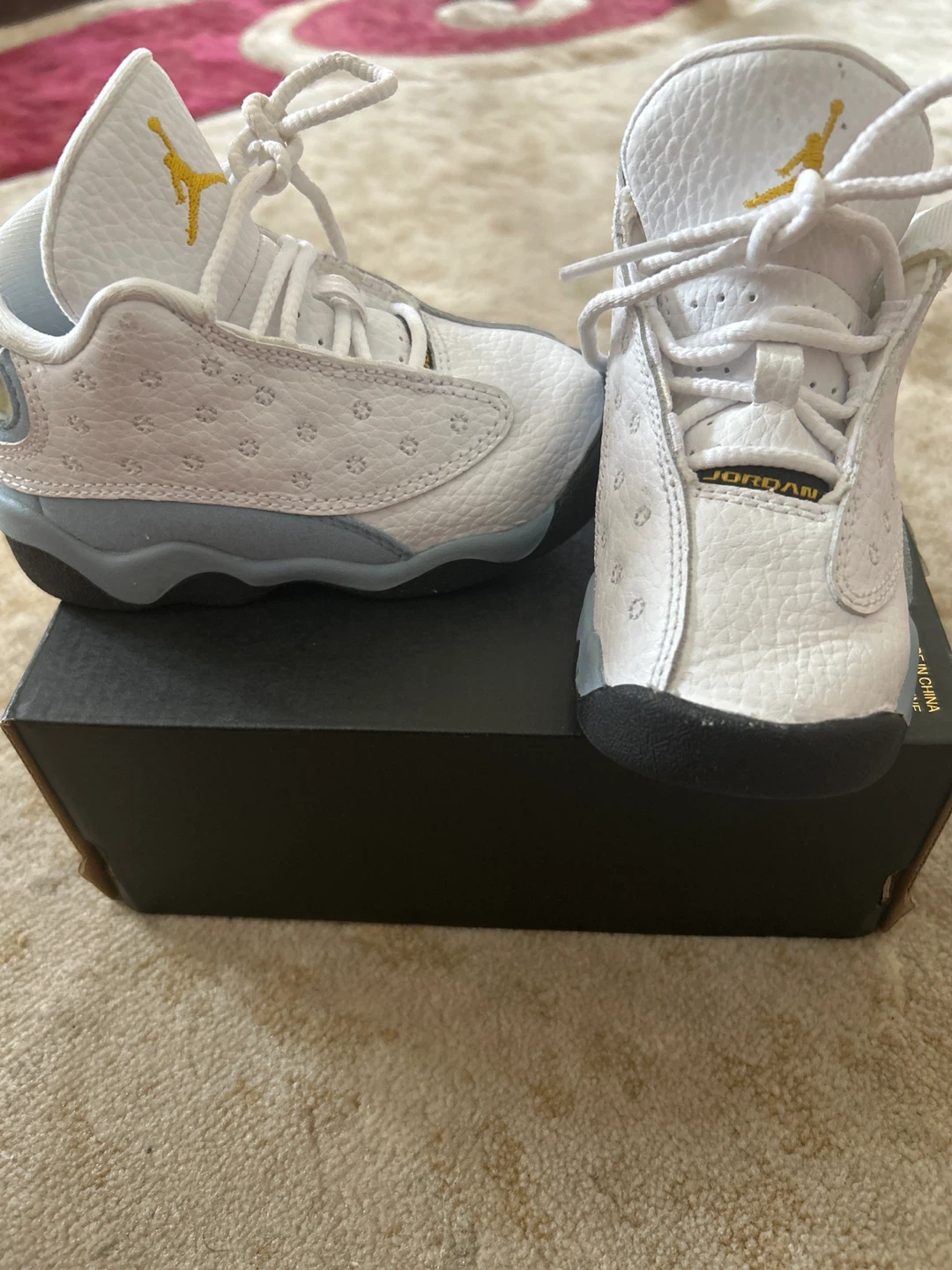 Air Jordan 13 TD Toddler Shoes White/blue Size 6C - photo 2
