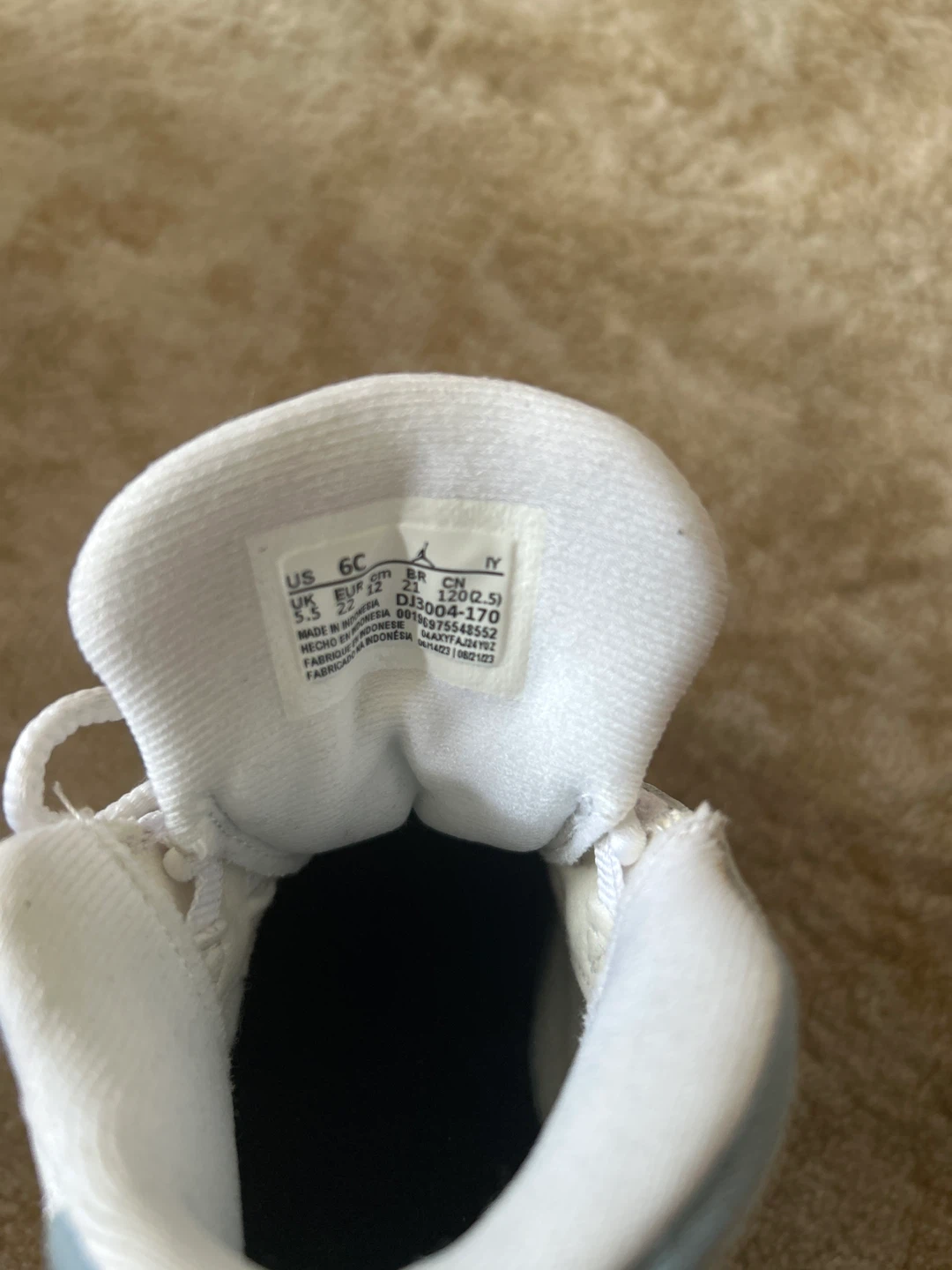 Air Jordan 13 TD Toddler Shoes White/blue Size 6C - photo 4