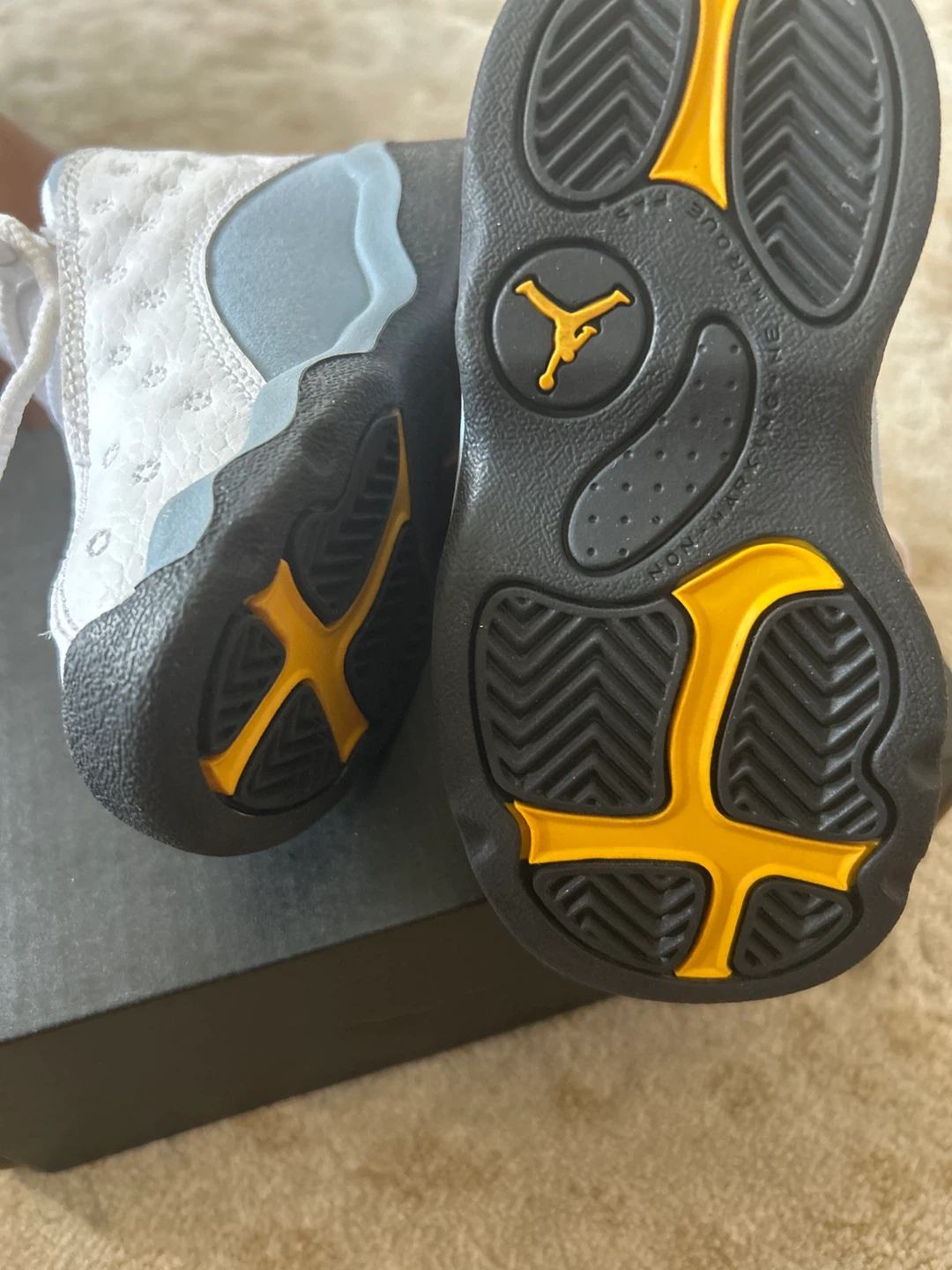 Air Jordan 13 TD Toddler Shoes White/blue Size 6C - photo 3