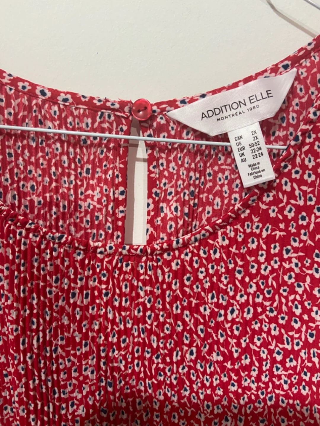 Addition Elle Red Floral Sleeveless Blouse - photo 5