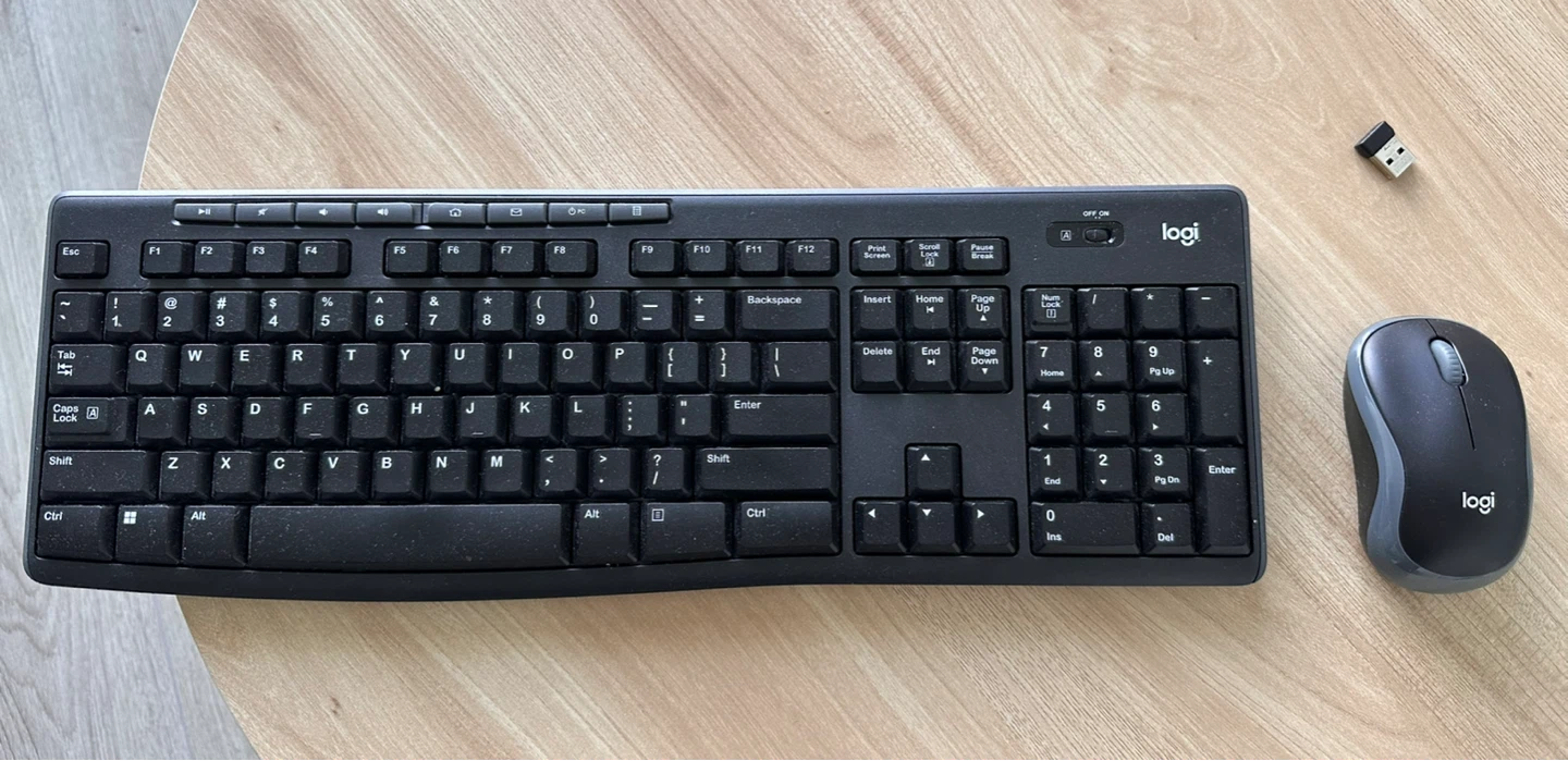 USB wireless keyboard and mouse