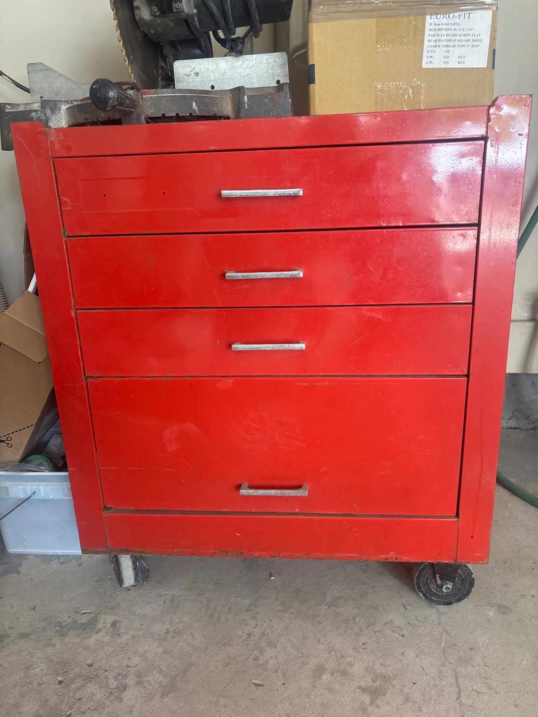 Red 4-Drawer Rolling Tool Chest