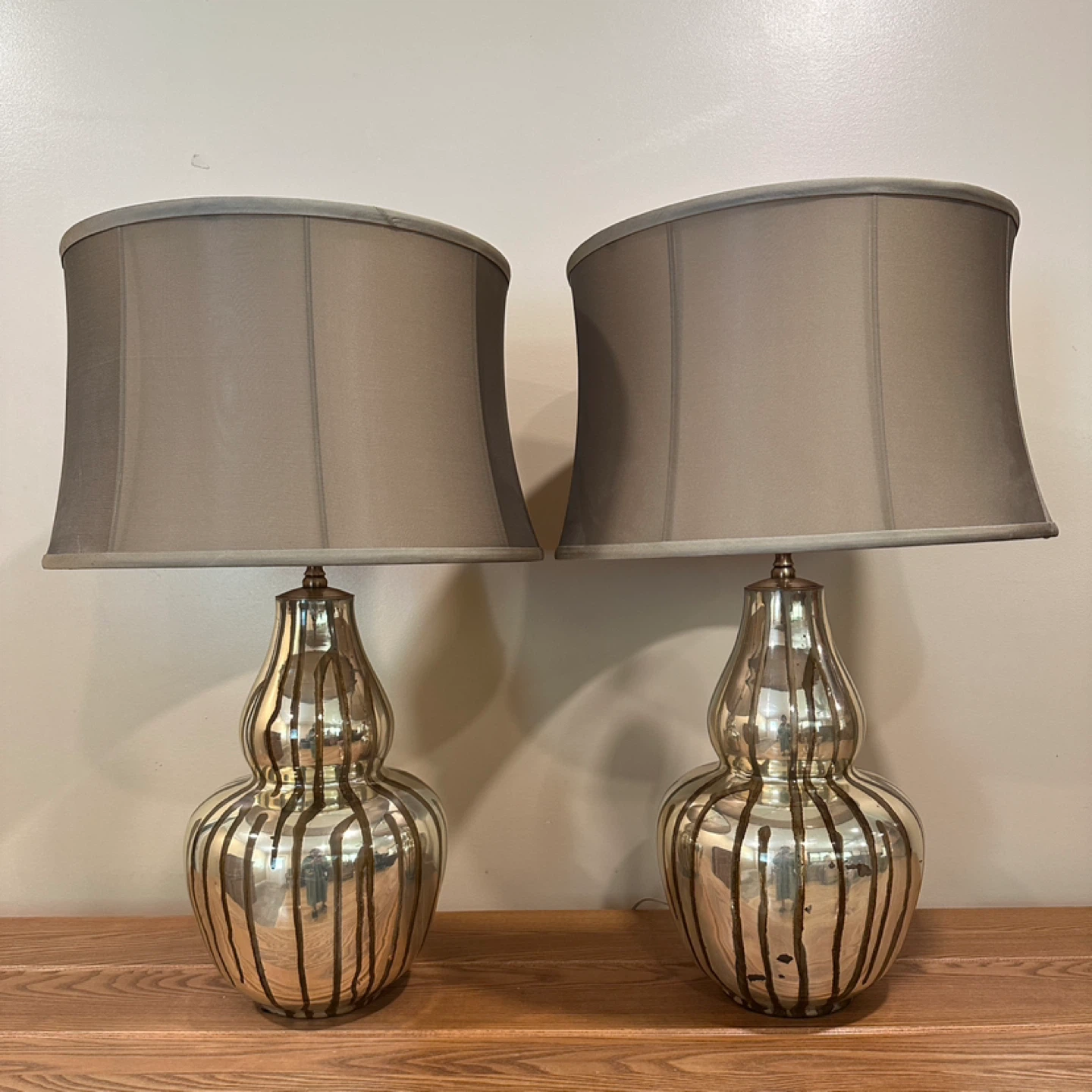 Pair of Arteriors Home Mercury Glass Table Lamps (CAN DELIVER)
