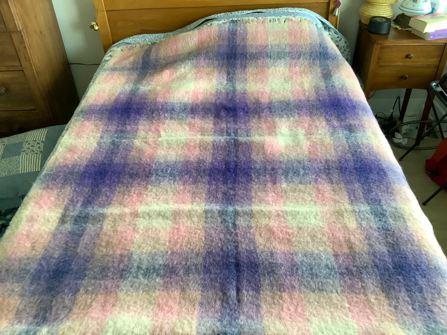 Vt Hudson Bay Co Mohair & Wool Fringed Throw Blanket 🐞