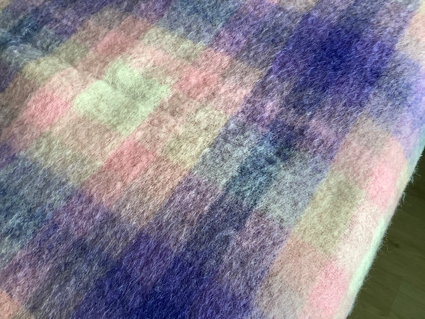 Vt Hudson Bay Co Mohair & Wool Fringed Throw Blanket 🐞 - photo 5