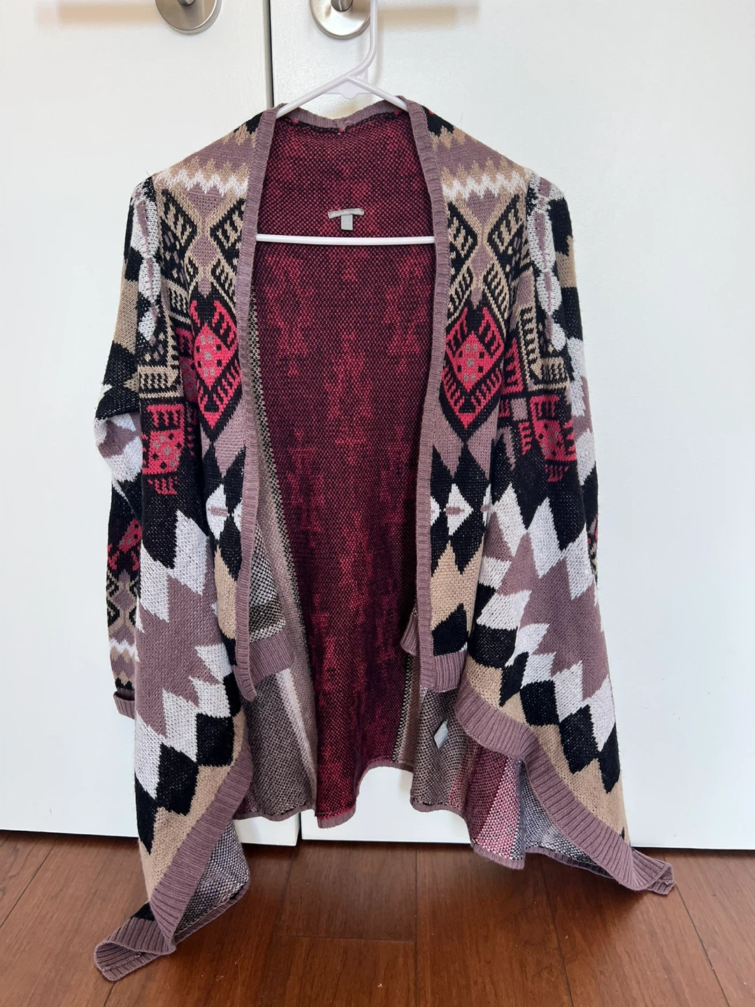 Aztec Print Open Front Throw