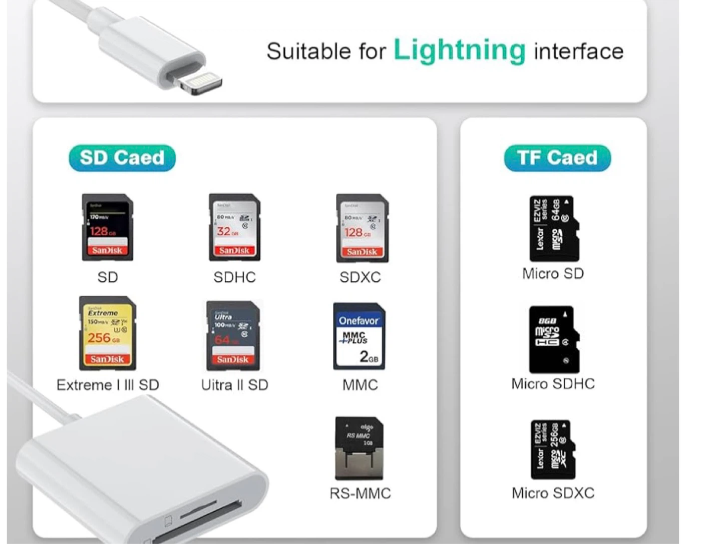 Lightning SD Card Reader Adapter for iPhone/iPad - photo 3