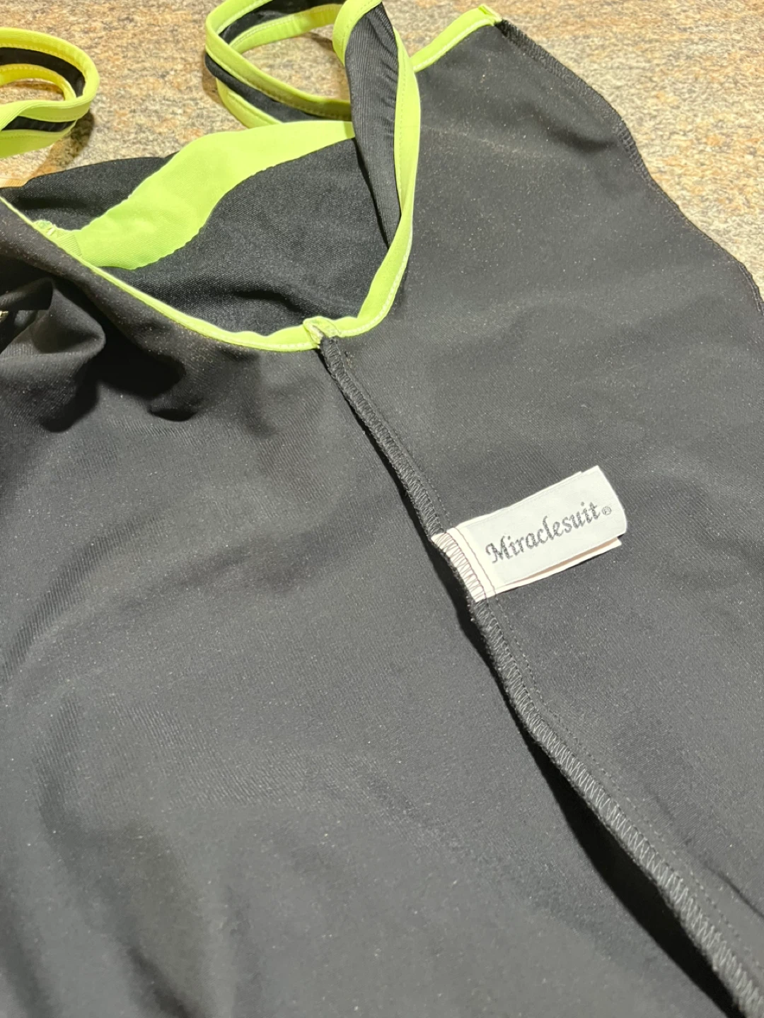 Miraclesuit Black and Lime Green One-Piece Swimsuit Size 12 - photo 4
