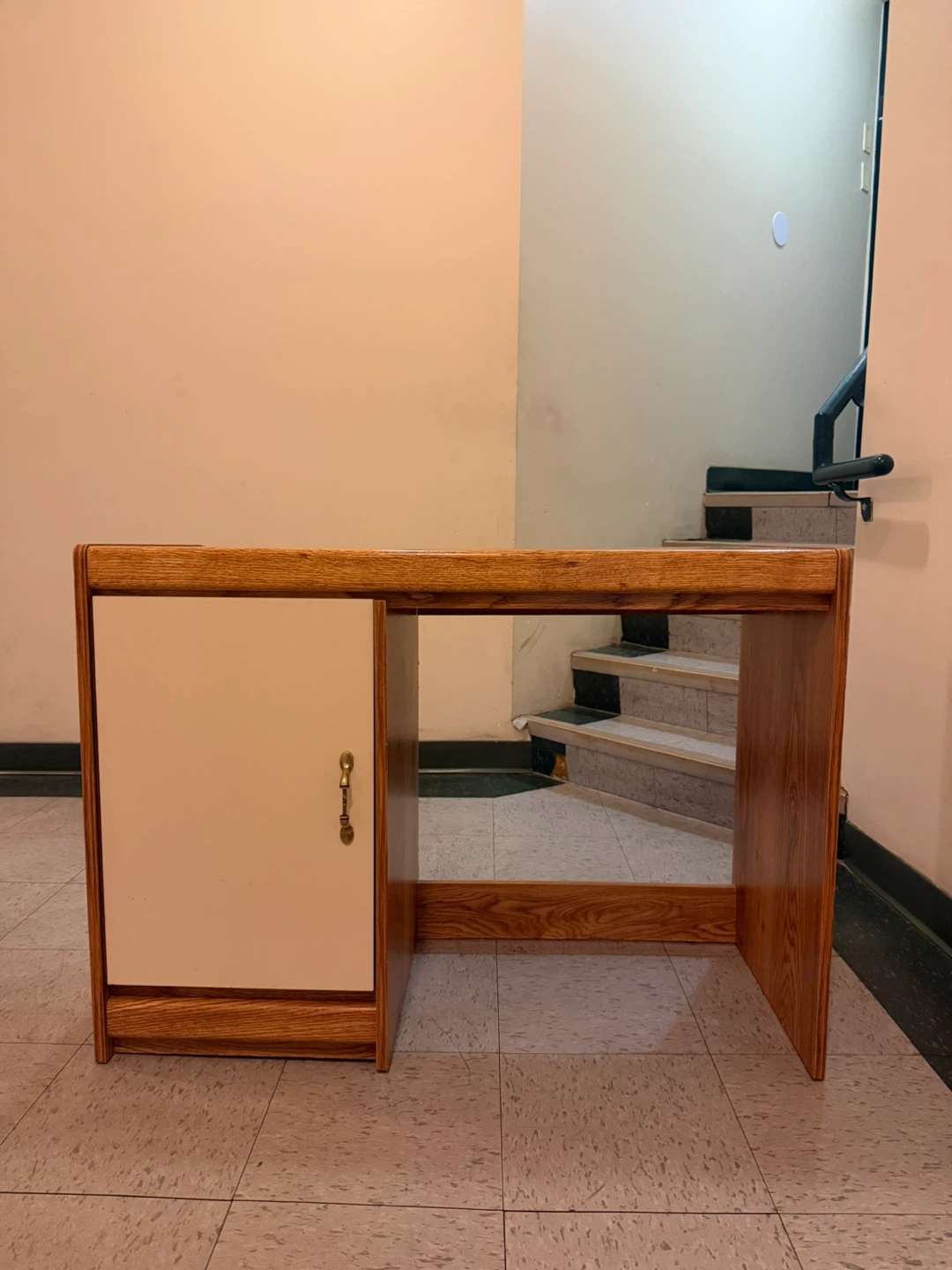 Small Wooden Desk with Storage