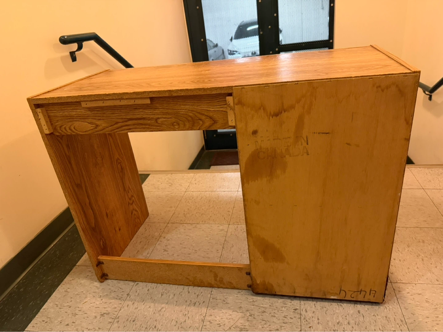 Small Wooden Desk with Storage - photo 4