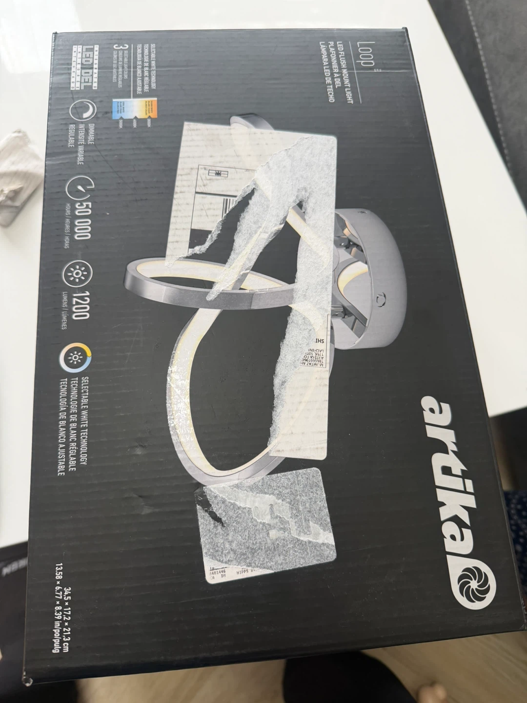 Arika Loop modern LED flush mount light 3 CCT - photo 2