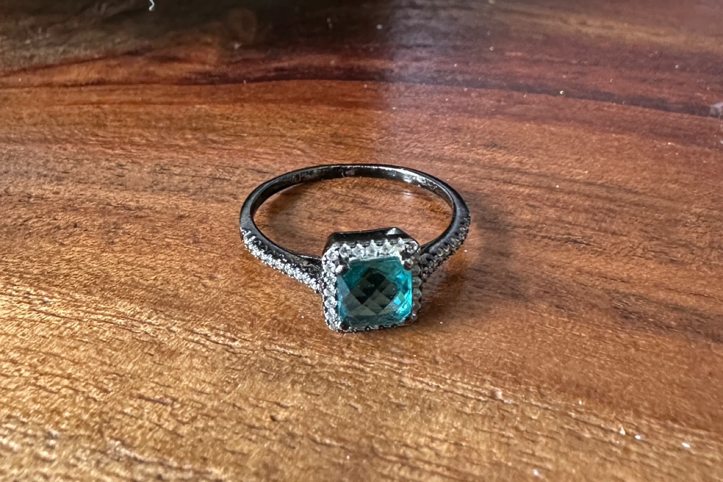 Silver Ring with Teal Stone - $25 - East York