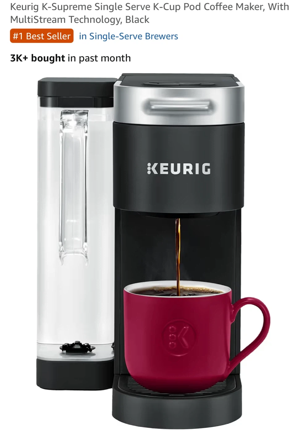 Unopened: Keurig K-Supreme Single Serve Coffee Maker, Black - photo 4