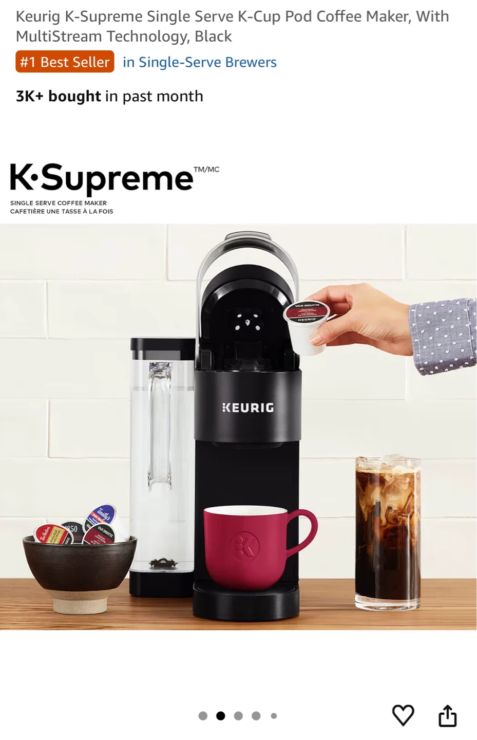 Unopened: Keurig K-Supreme Single Serve Coffee Maker, Black - photo 5